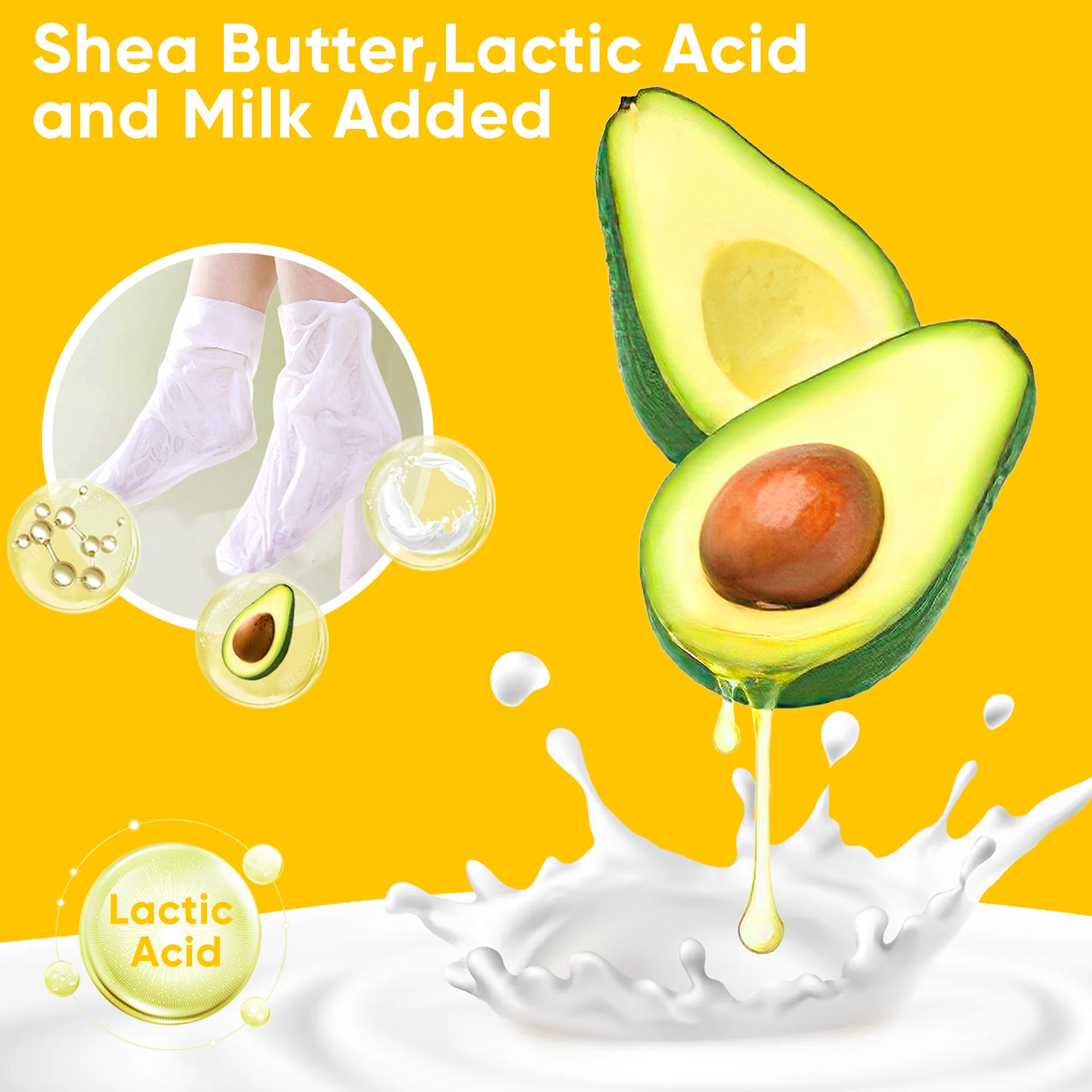 Wearable exfoliating booties with shea butter for cracked heel repair