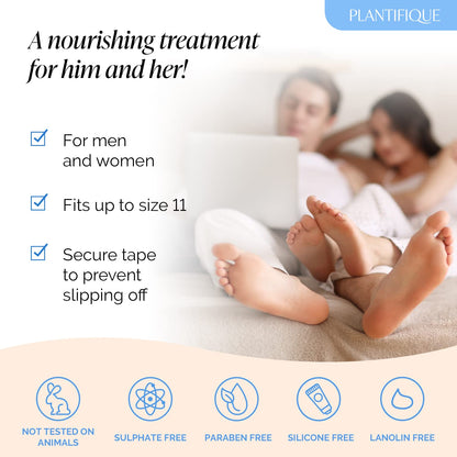 Side view of Plantifique Korean skincare foot mask packaging for cracked skin