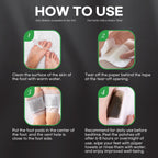 Application demonstration of foot patch on sole