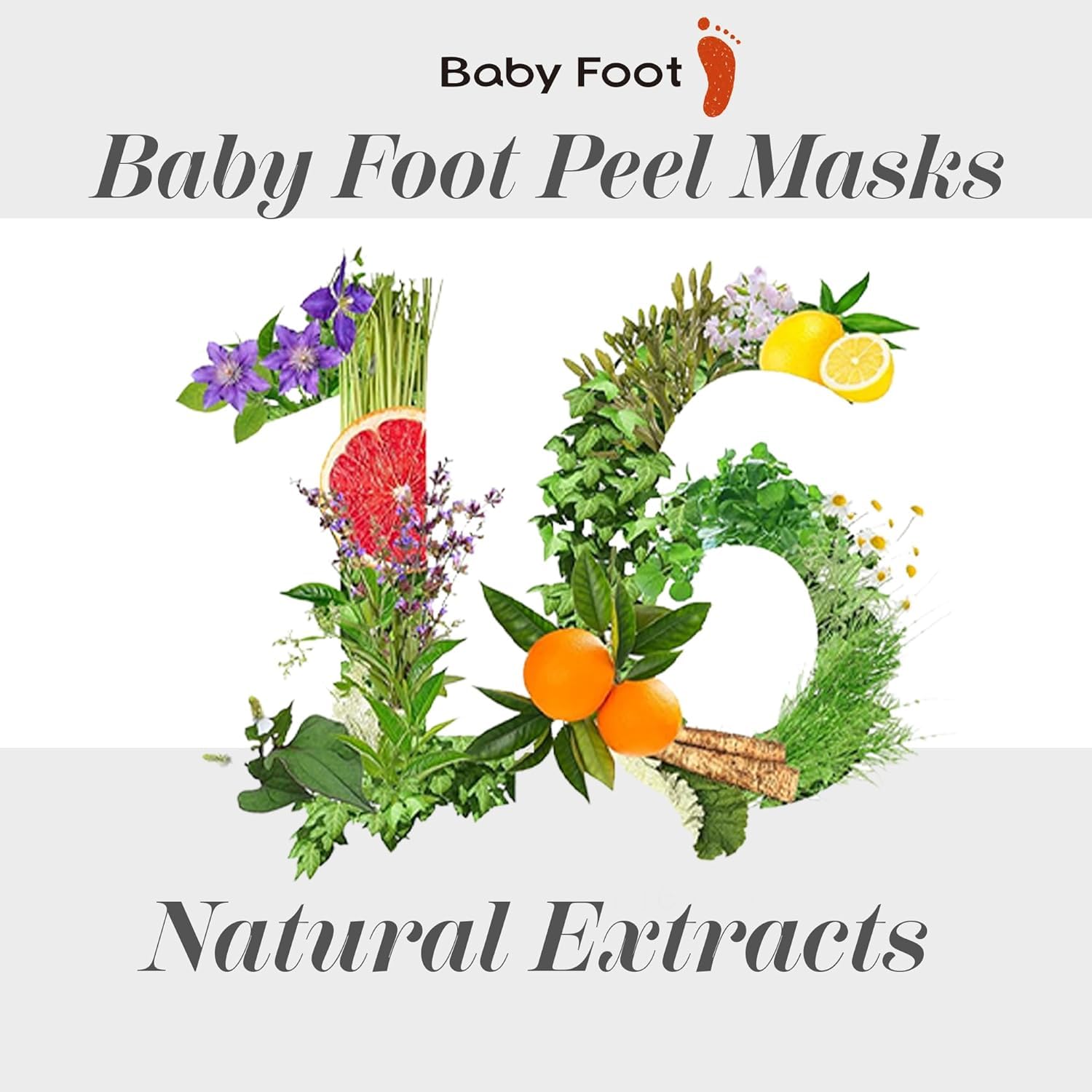 Side view of the Baby Foot two treatments box showing legal manufacture details and authentication marks
