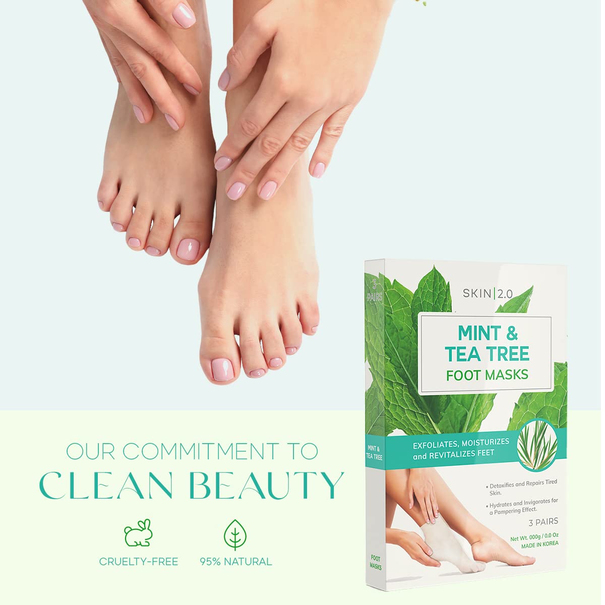 Korean skincare foot mask with tea tree oil for athletes foot