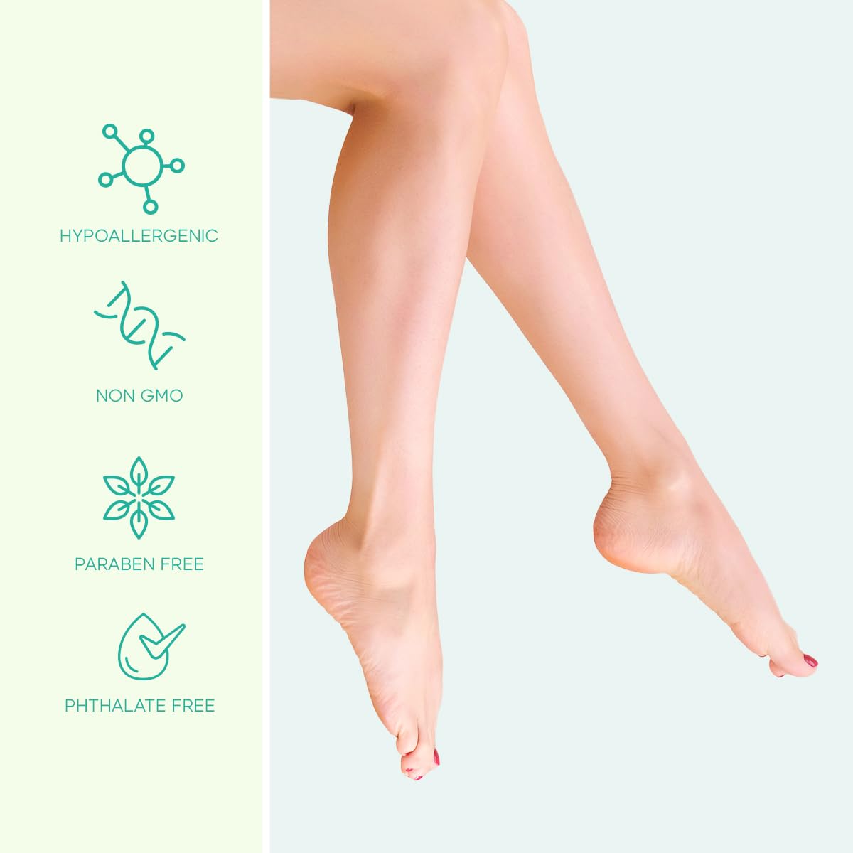 Dermatologist tested mint foot mask for cooling and relaxation