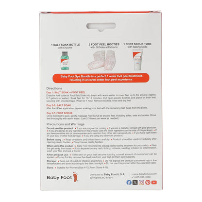Step by step contents of the Baby Foot Citrus Scented Spa Set.