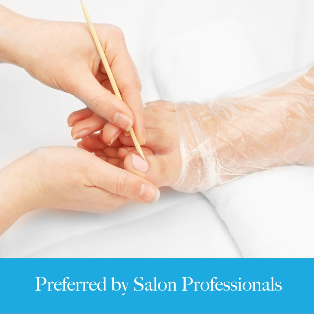 Applying Bodipure keratin socks for a professional salon style foot treatment.