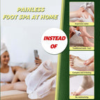Complete set of three VGO foot peeling mask pouches laid flat