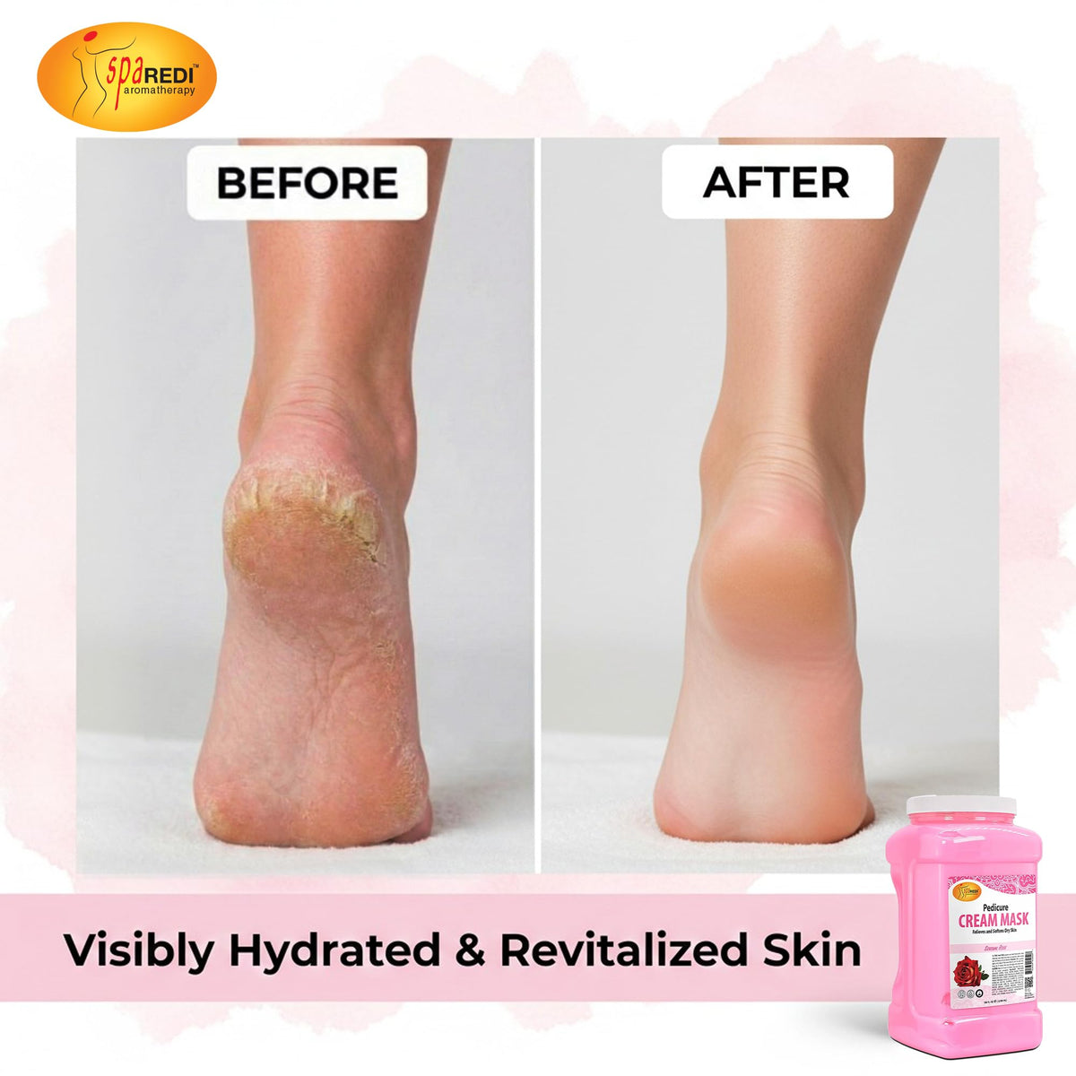 Spa Redi Sensual Rose body mask packaging from an alternate angle.