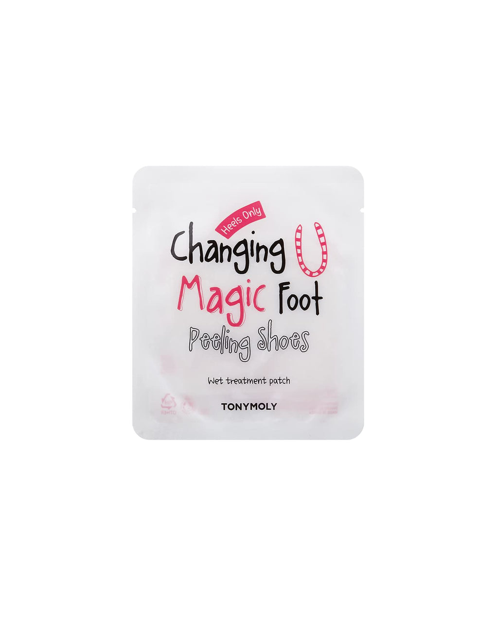 Tonymoly exfoliating foot mask packaging back details