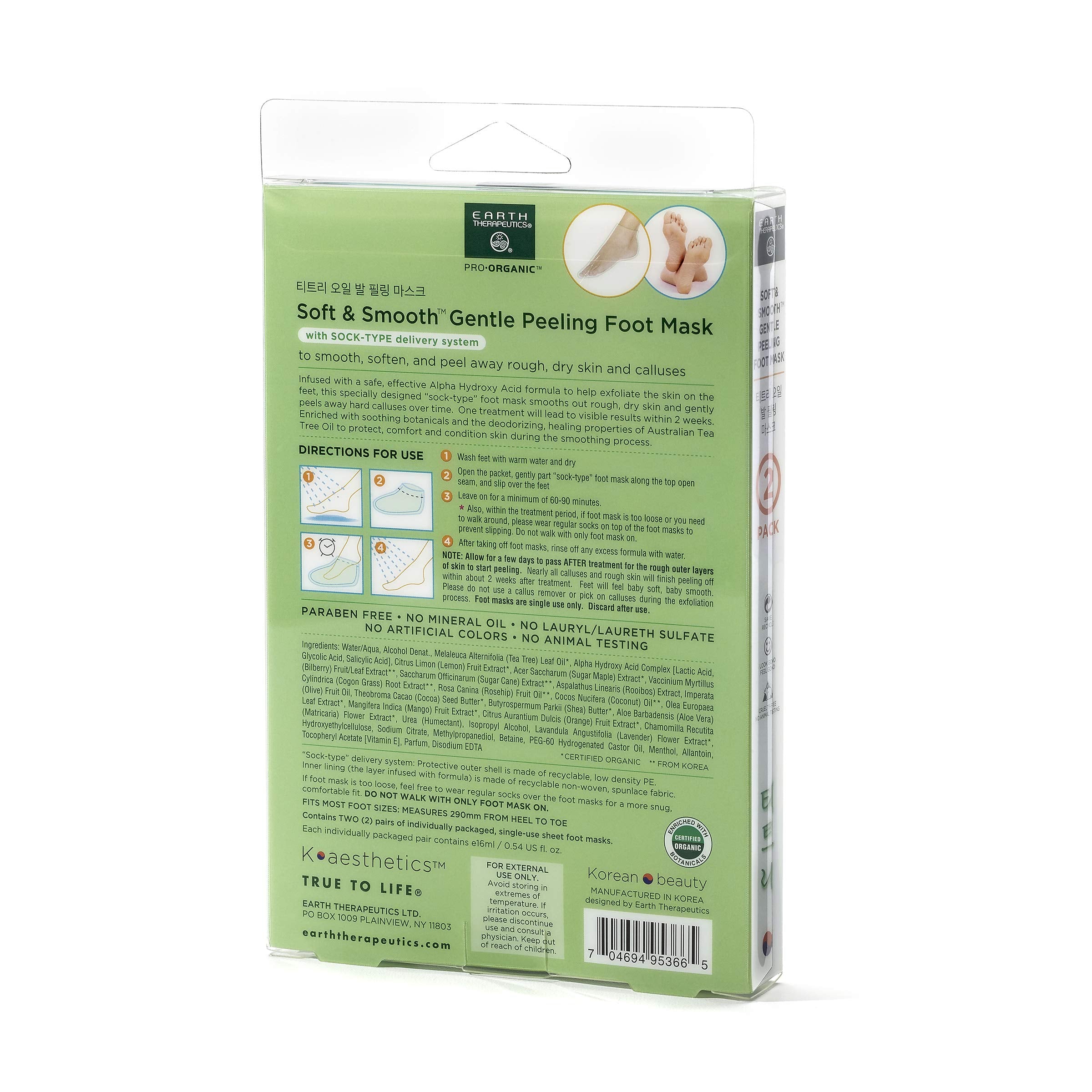 Sock-style exfoliating foot mask for callus removal and dry skin treatment