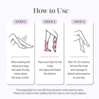 Koelf Rose Petal Satin Leg Mask pair in retail packaging