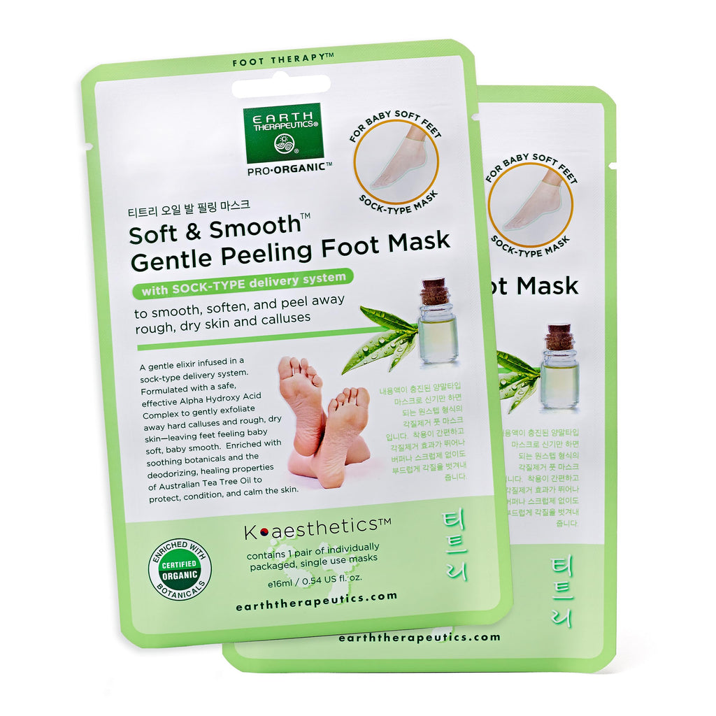 Earth Therapeutics callus removal foot mask ingredients label