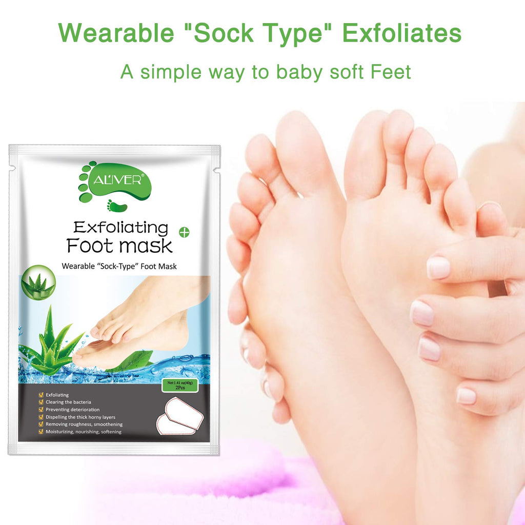 Sock style foot peel booties layout