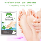 Sock style foot peel booties layout