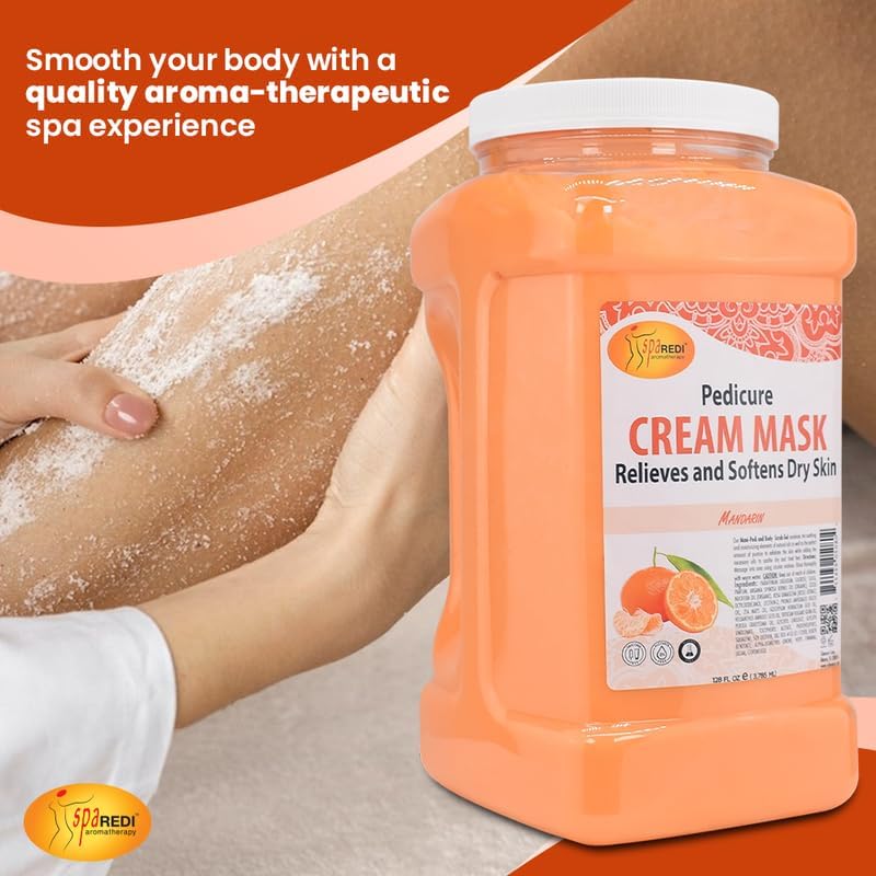 Large one gallon Mandarin scented foot mask for hydrating pedicure massages