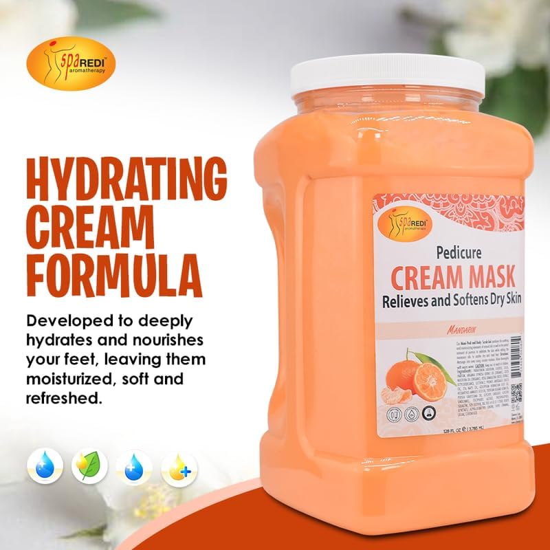 Spa Redi Mandarin mask label showing amino acids and comfrey extract ingredients