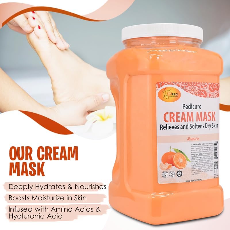 Spa Redi mandarin foot cream container lifestyle display