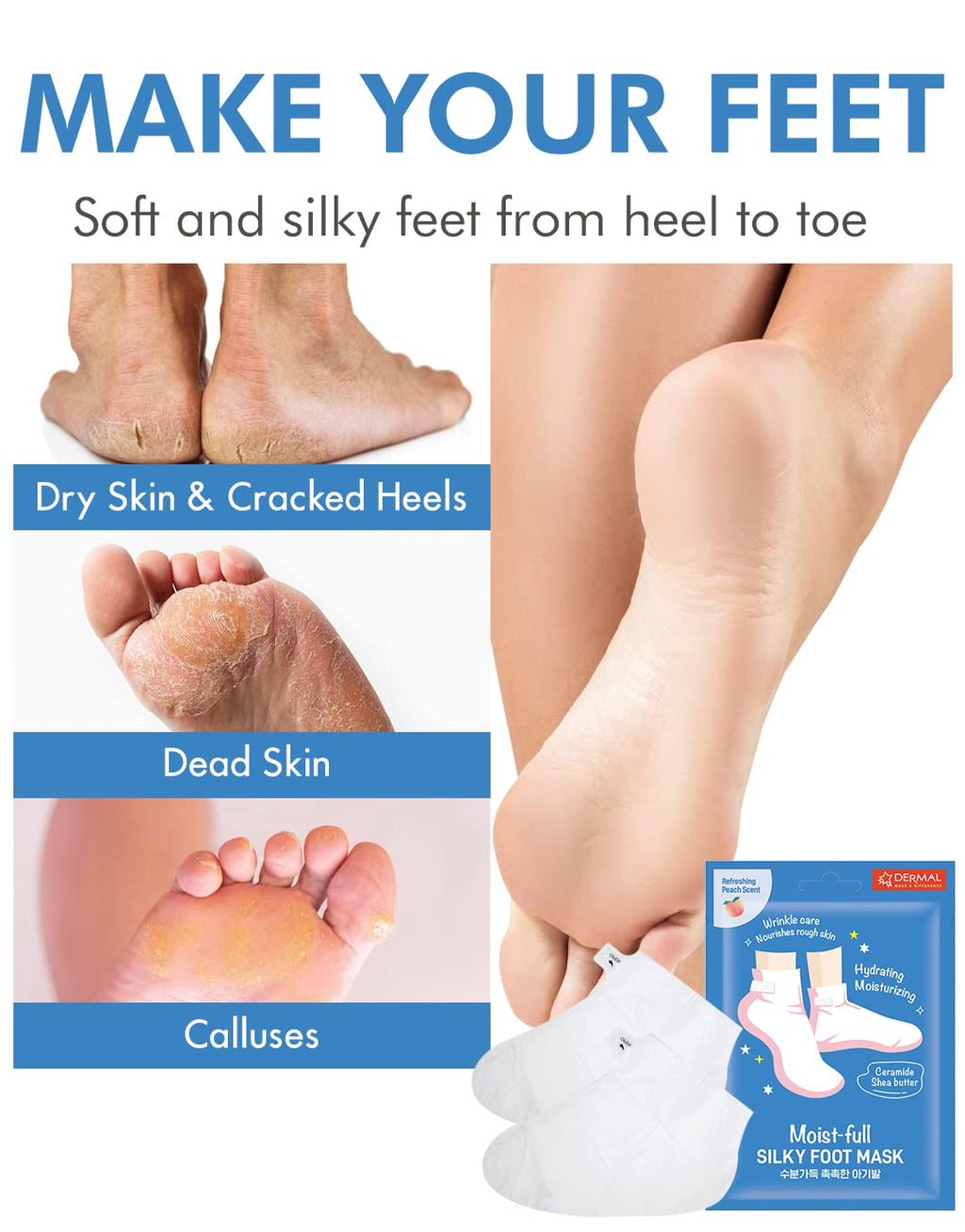 Neogenlab Dermal Moistfull Silky Foot Socks And Hand Gloves Mask set contents