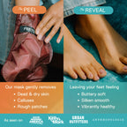 Kitchenzaa Feets exfoliating foot peel mask two-pack pouches