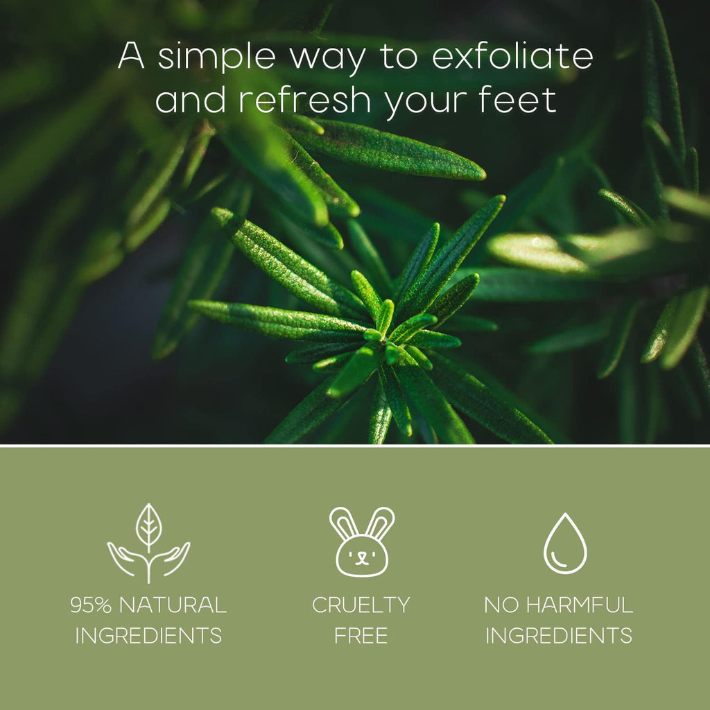 Lifestyle view of hydrating foot mask pouch ready for use
