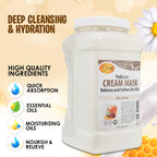 Back label detail highlighting ingredients and directions for the foot cream mask