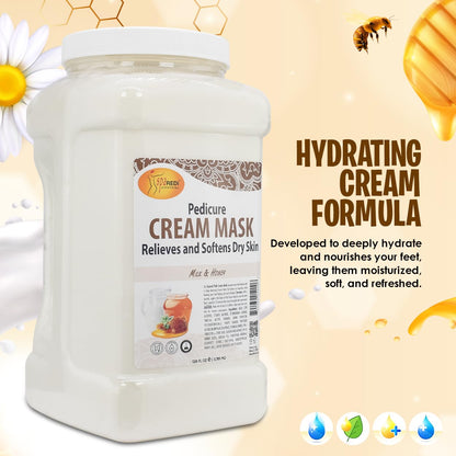 Side view of SPA REDI 128 Ounce gallon showing ingredient list and brand label.