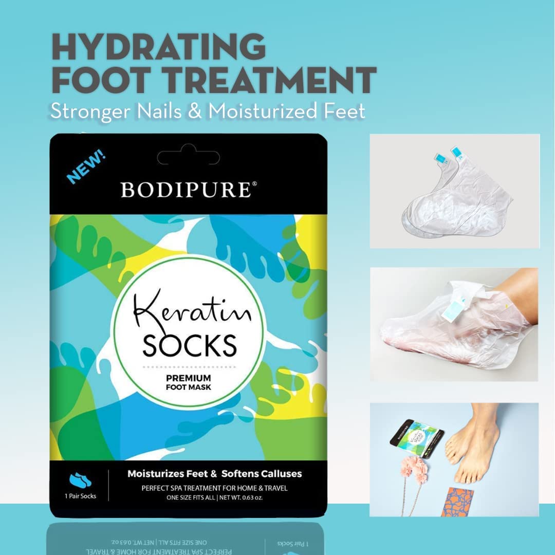 Texture of the moisturizing cream inside Bodipure professional foot masks.