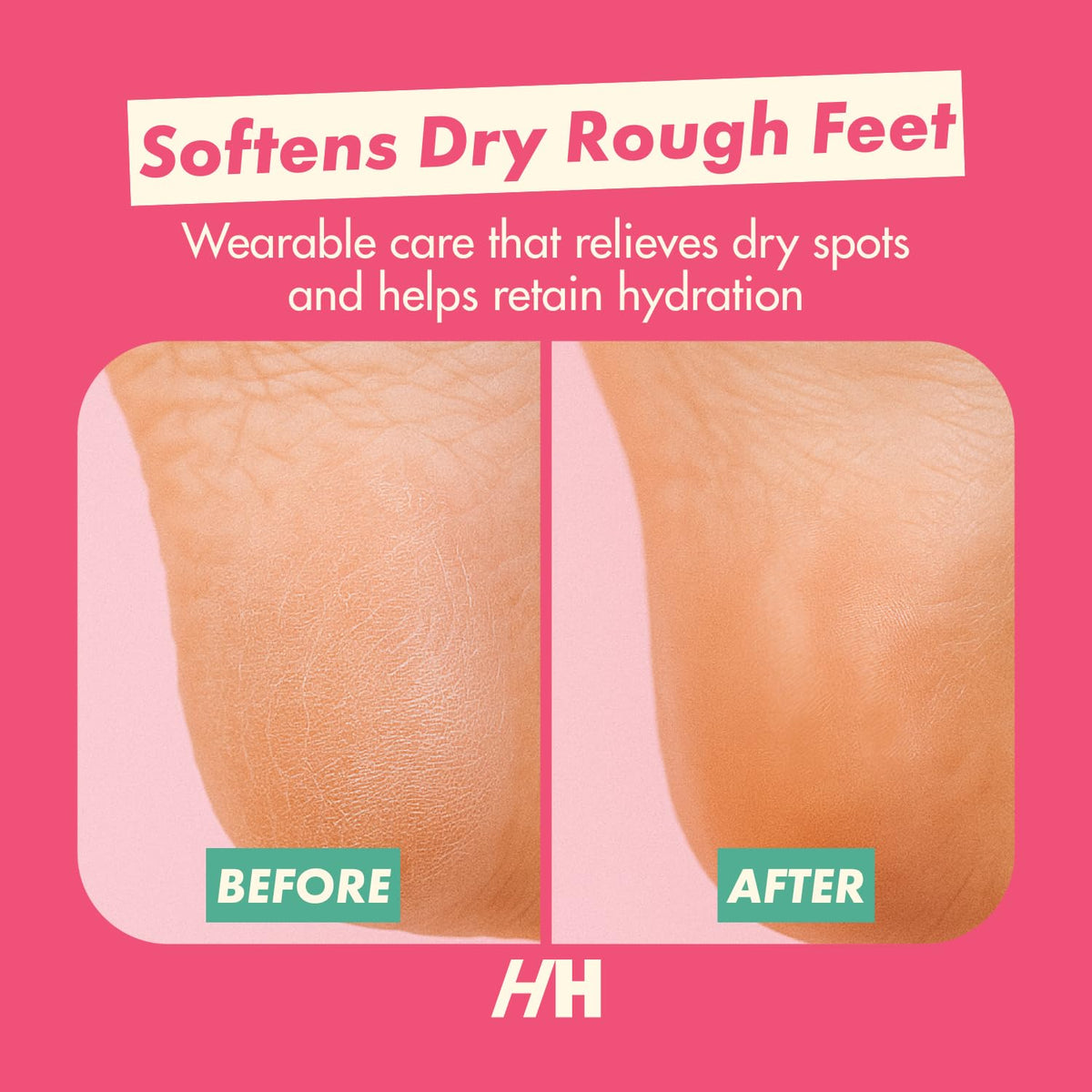Handmade Heroes vitamin E infused foot mask in hand