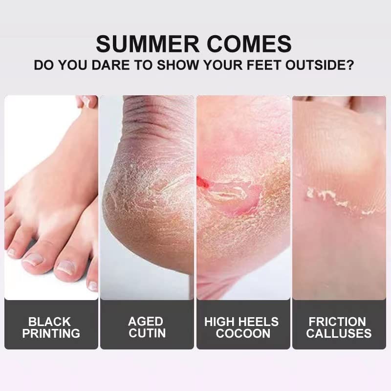 Step by step application of lavender foot mask booties for men and women