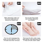 Complete set of lavender foot peel treatment pouches