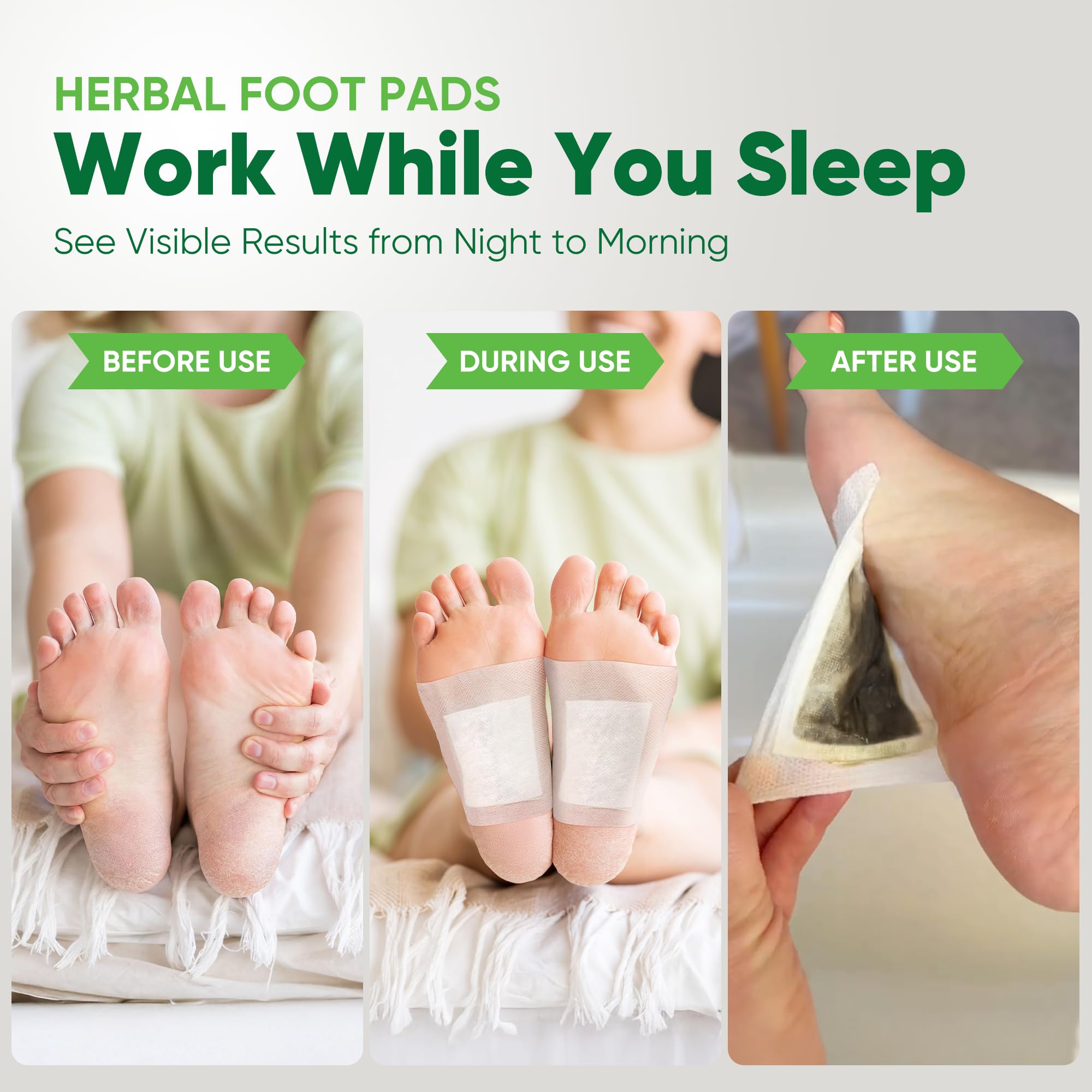 AOSORW overnight herbal patches package showing 30 count count details.