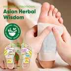 Single-use herbal foot patch and adhesive sheet