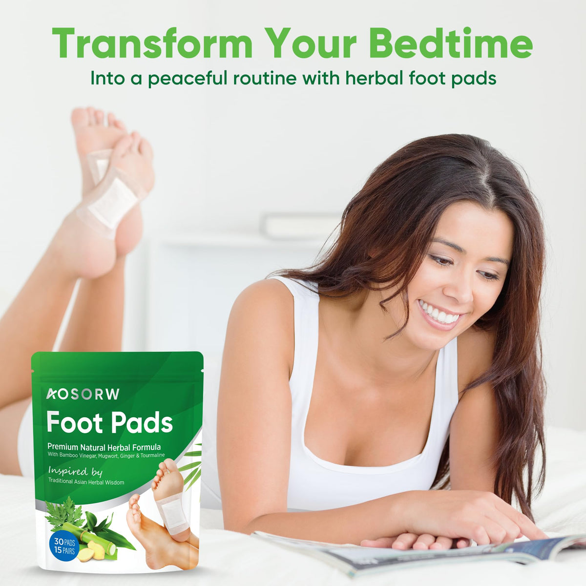 Aosorw 30 count foot care box back view