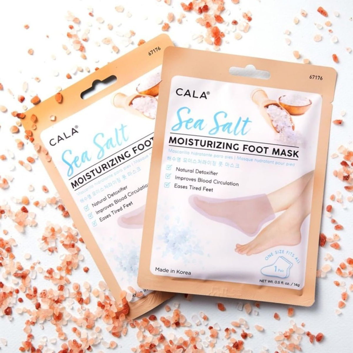Cala moisturizing foot mask three pair box display