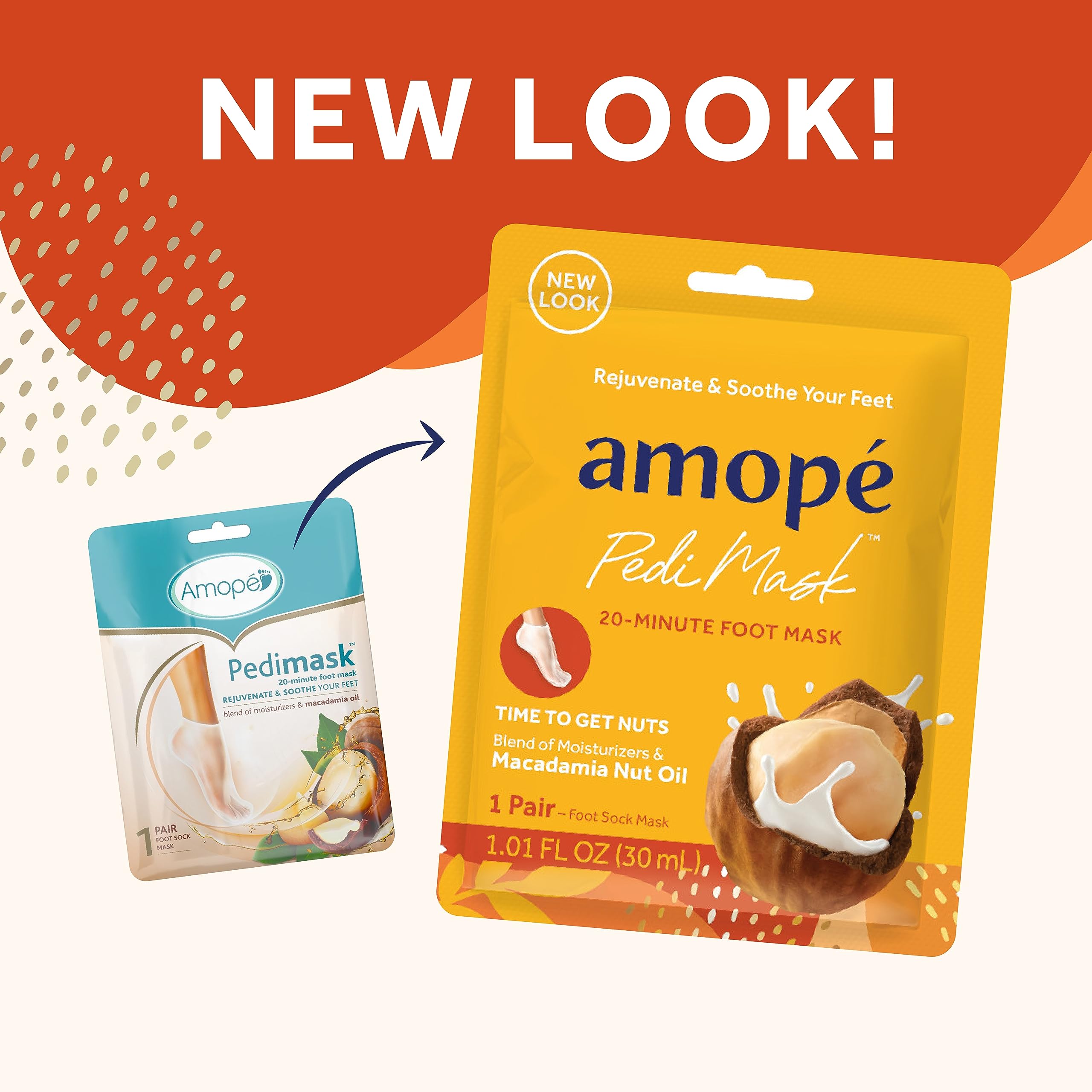 Amope intensely moisturizing socks for dry feet showing 3 pair value pack.
