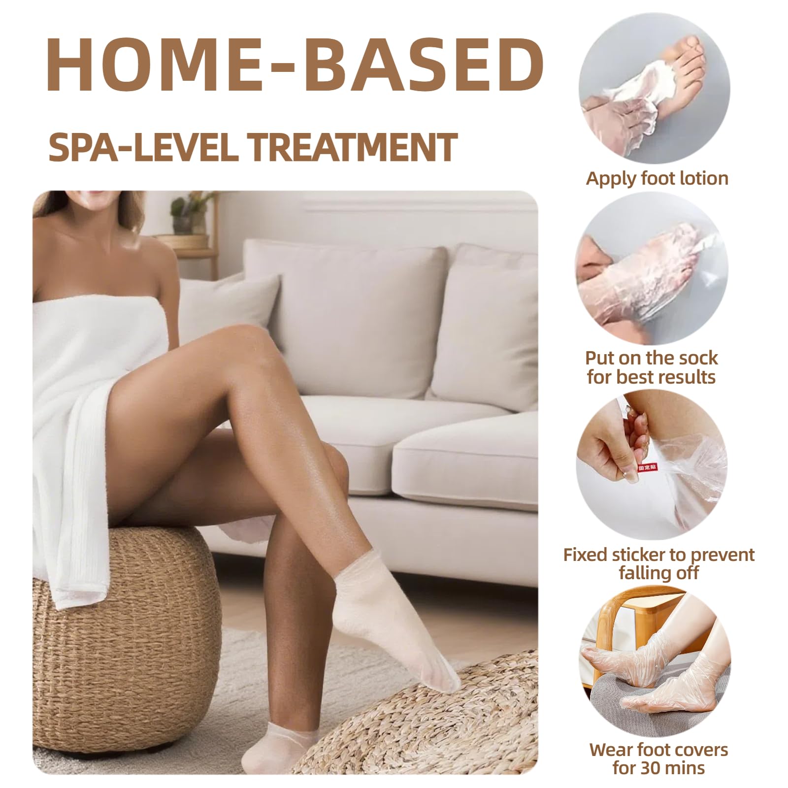 Thick thermal therapy feet covers bags showing large sizing dimensions for comfort