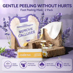 Lanbena lavender foot peel mask two pairs set display