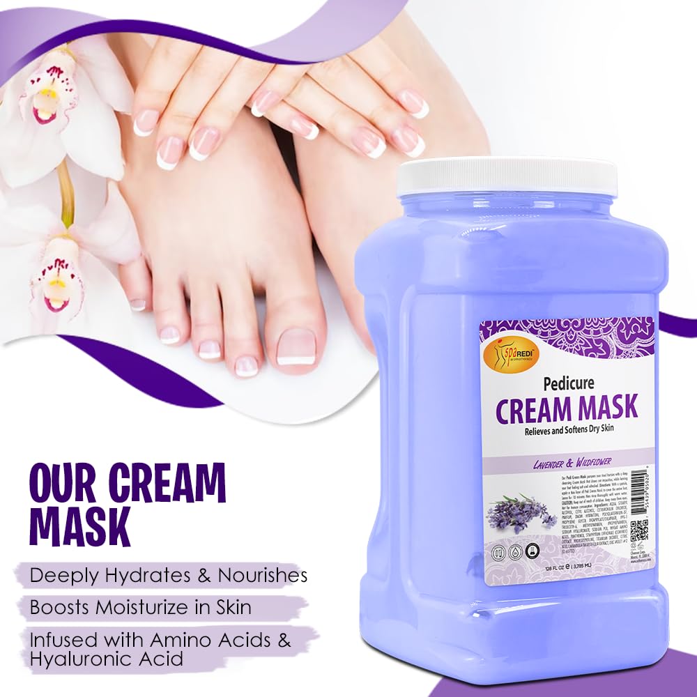 Spa Redi body and foot cream mask packaging and size overview