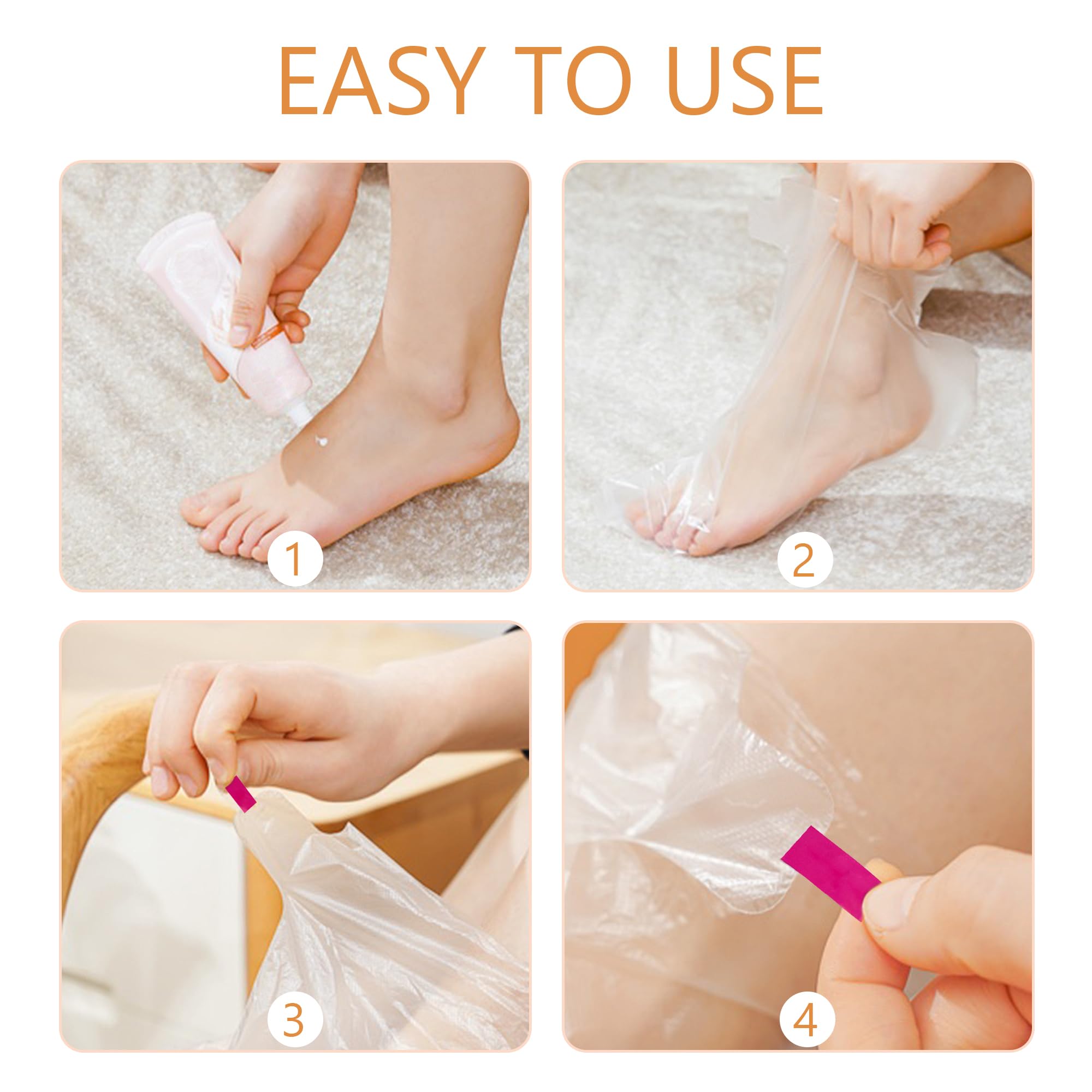 Quacc waterproof plastic foot protectors for hot spa wax therapy