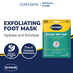 Dr. Scholl's foot mask box showing treatment benefits and details