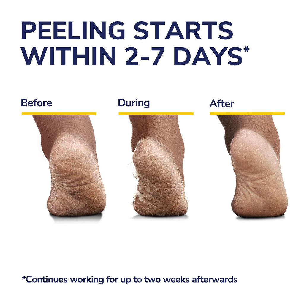 Dr. Scholl's single use foot mask package ready for use