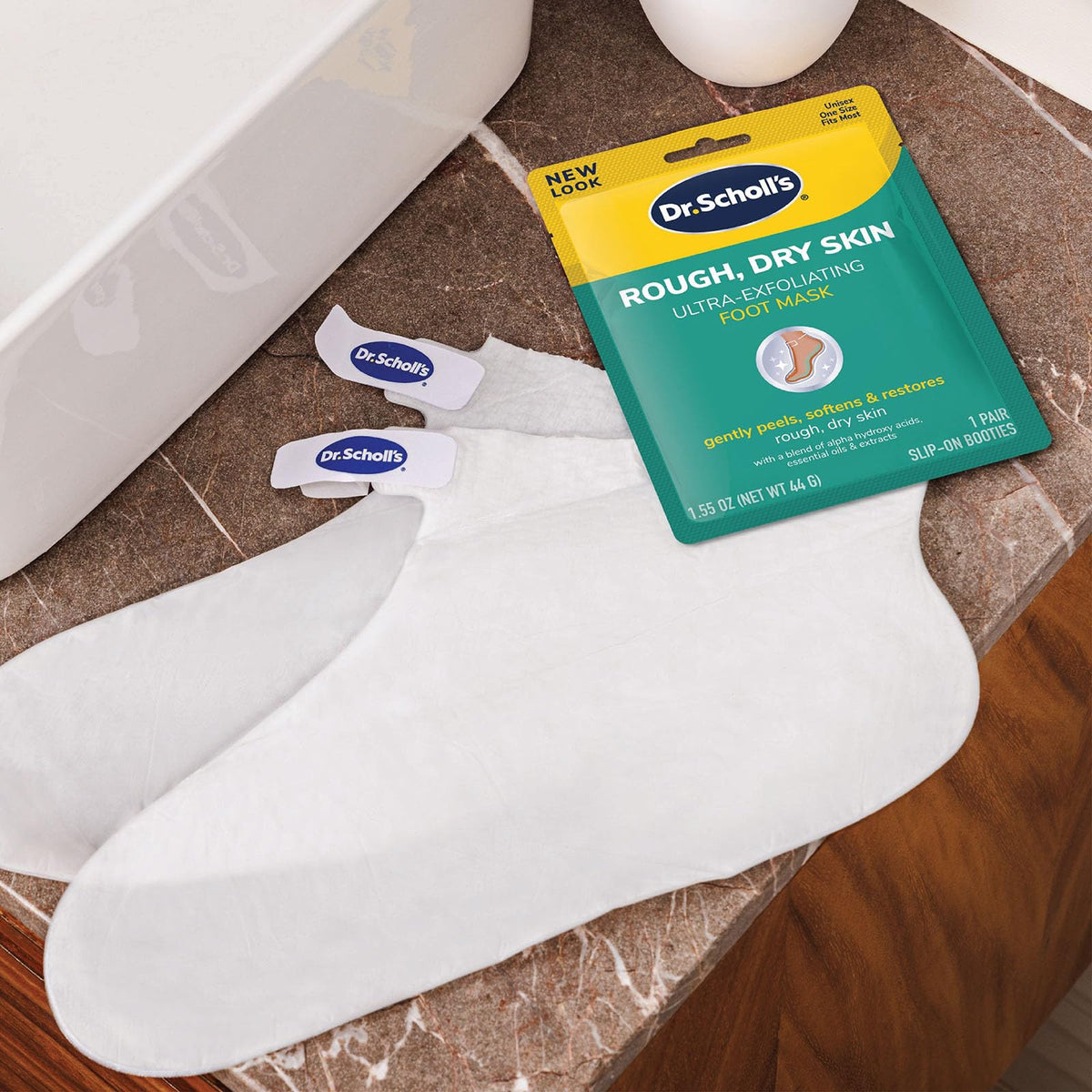 Dr. Scholl's rough skin treatment box top display angle