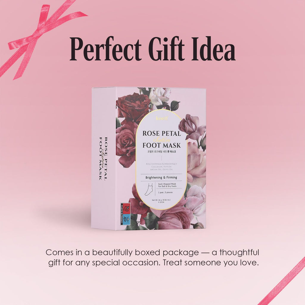 Koelf Rose Petal Satin Foot Mask complete 10 pairs set