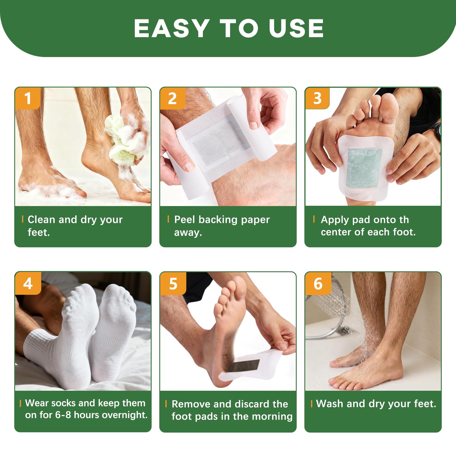 Close up view of the adhesive backing sheet and herbal mixture pouch of the foot pad