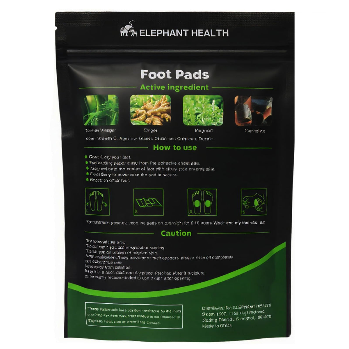 Elephant Health foot pads complete package retail display
