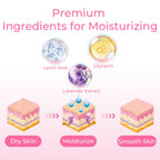 Close up of Saisze exfoliating foot treatment pouch details