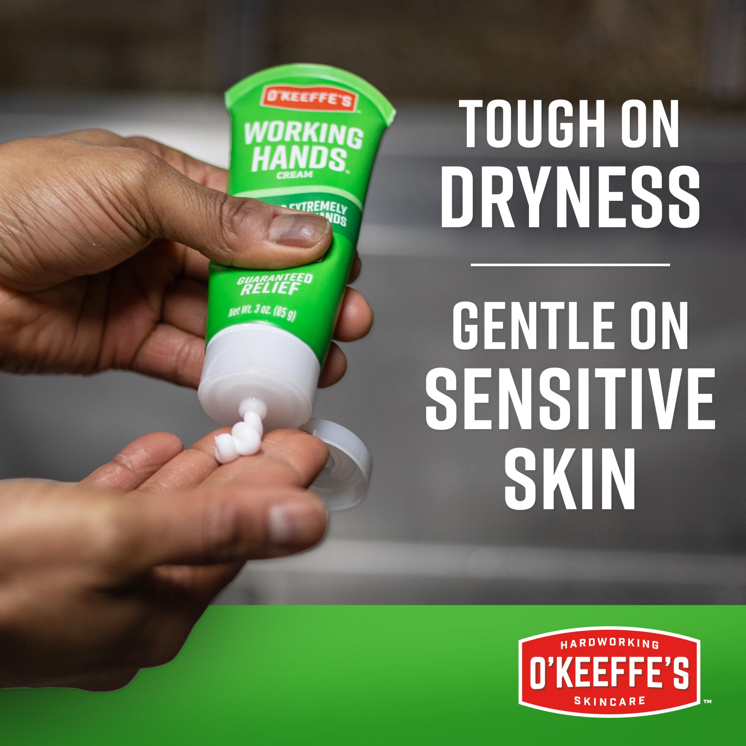 Back label of O'Keeffe's Working Hands showing directions and ingredients