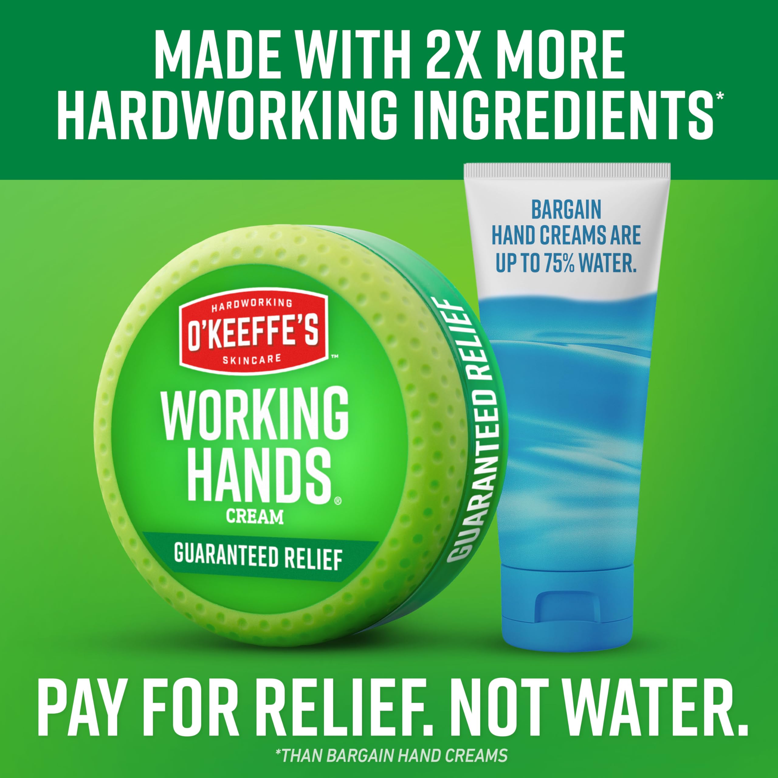 Authentic USA imported O'Keeffe's hand cream for extreme dryness relief.