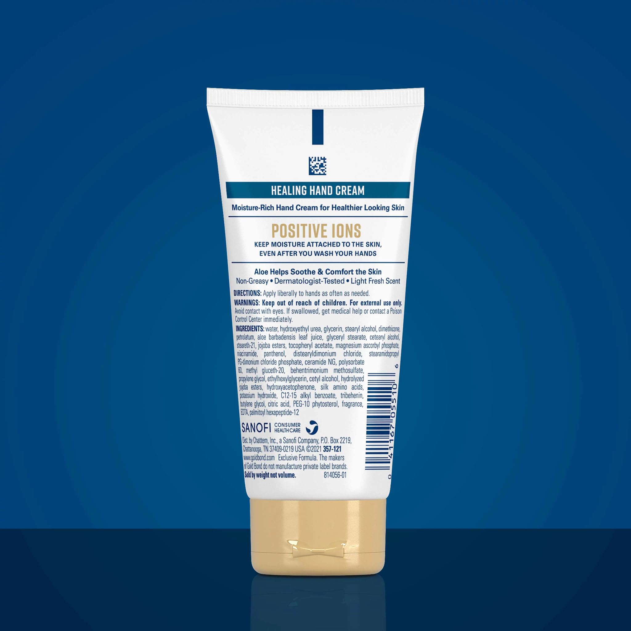 Gold Bond intensive moisture hand cream with aloe and vitamins for 24 hour hydration.