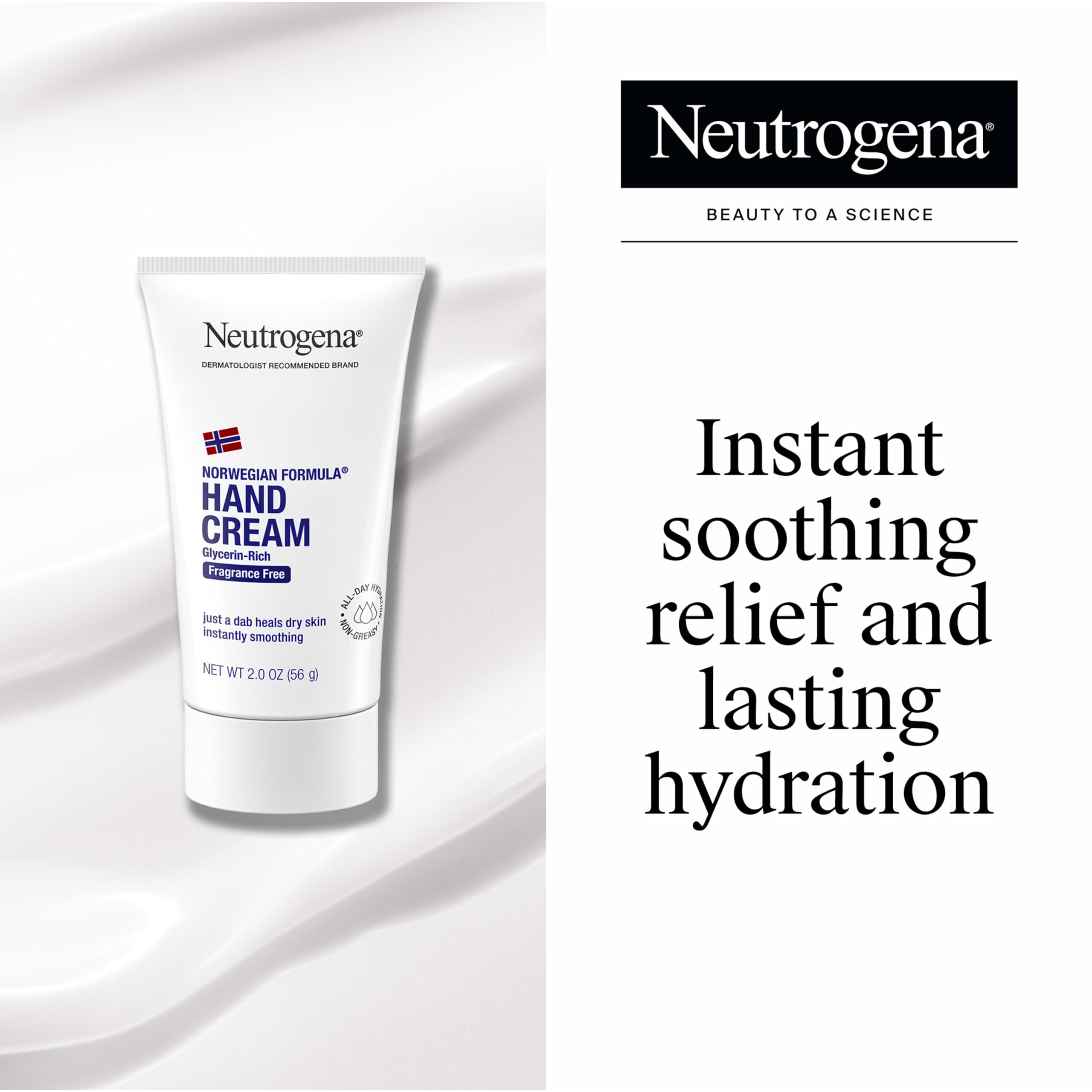 Neutrogena fragrance free hand lotion concentrated glycerin formula packaging