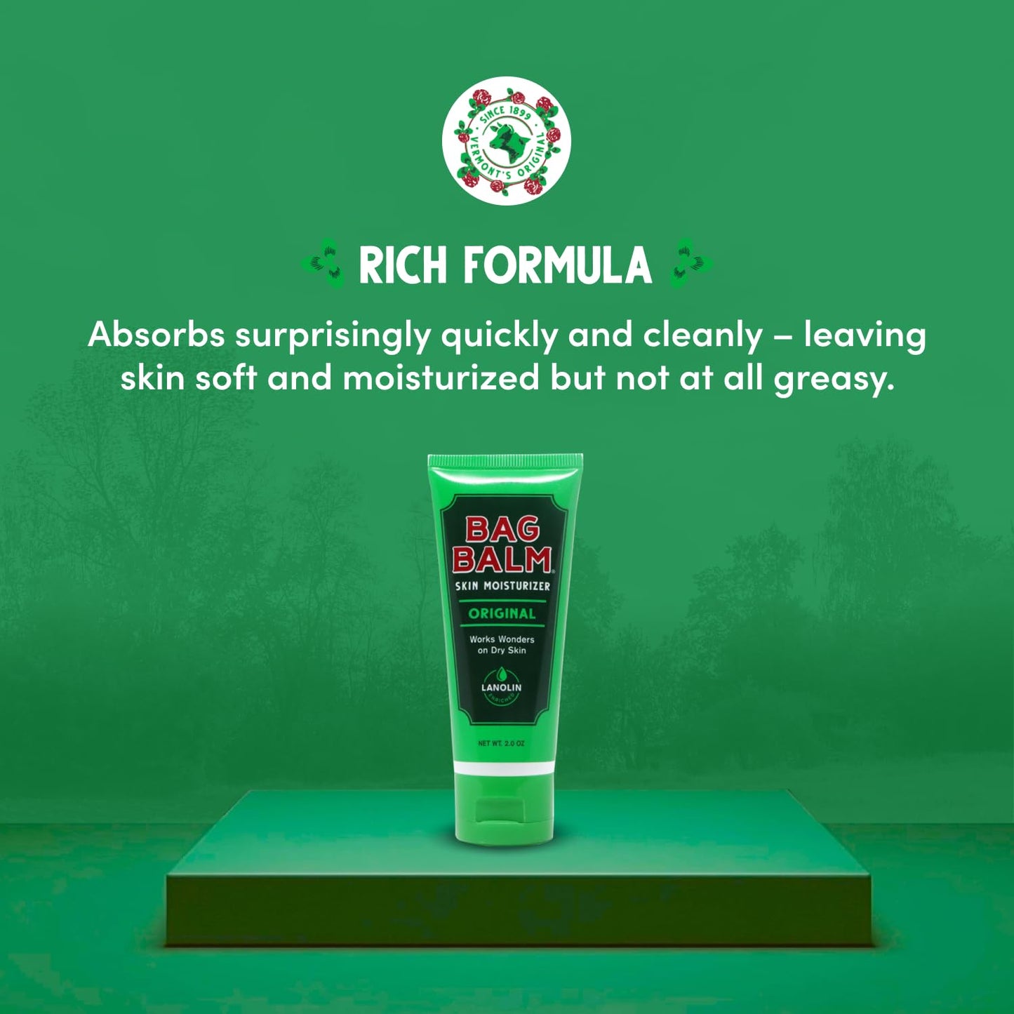 Bag Balm hand balm for dry skin dual pack display emphasizing intensive lanolin formula.