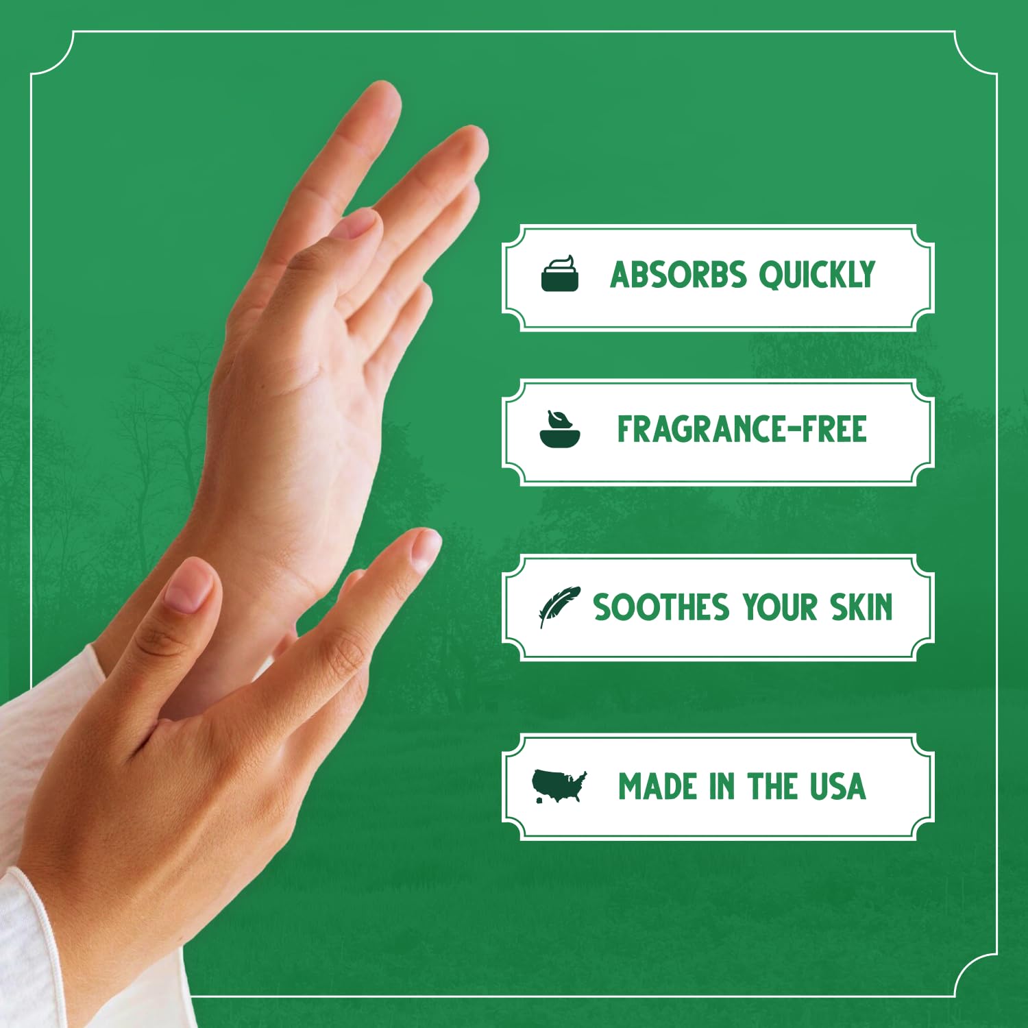 Bag Balm original skin moisturizer back label showing clear product ingredients.